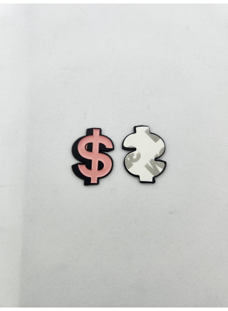 Kipfy Dollar Symbol Stickers Logo Sticker Badge Metal Sticker Decorative Badge for mobile,laptop Backpacks,Accessories Fans Stickers Display for I pad,and Collectors Walls, Doors, Cars, Trucks, Motorcycles Fridge - Image 2